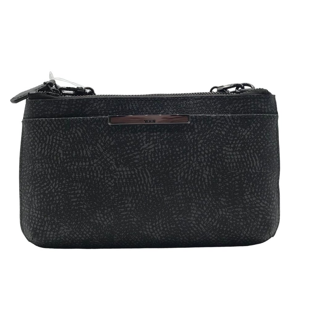 Tumi Grey Ballistic Nylon Crossbody Clutch